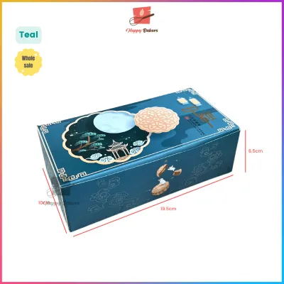 Mooncake Box With Gold Stamping Fits 100g - 180g 2pcs Moon Cakes 中秋节 月饼礼盒 Kotak Kuih Bulan Gift
