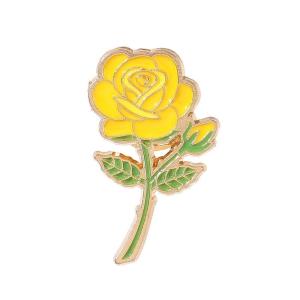 Elegant Rose Flower Lapel Pin Exquisite Rose Enamel Pin Unique Brooch For Floral Enthusiasts And Gift Giving