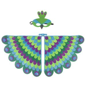 Betterservice Childrens Cosplay Bird Wings Cloak Owl Peacock Performance Costumes Props Halloween Cloak Felt Cape role play Party Supply