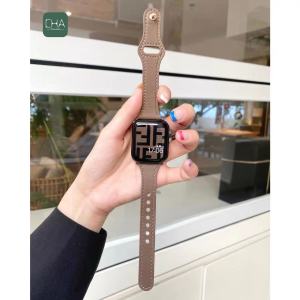 สายนาฬิกา สำหรับ Applewatch ขอบเล็กหนังนุ่มสาย เหมาะสำหรับ iwatch10 9 8 7 1 2 3 4 5 6 se SIZE 38/40/41/42/44/45/46/49MM