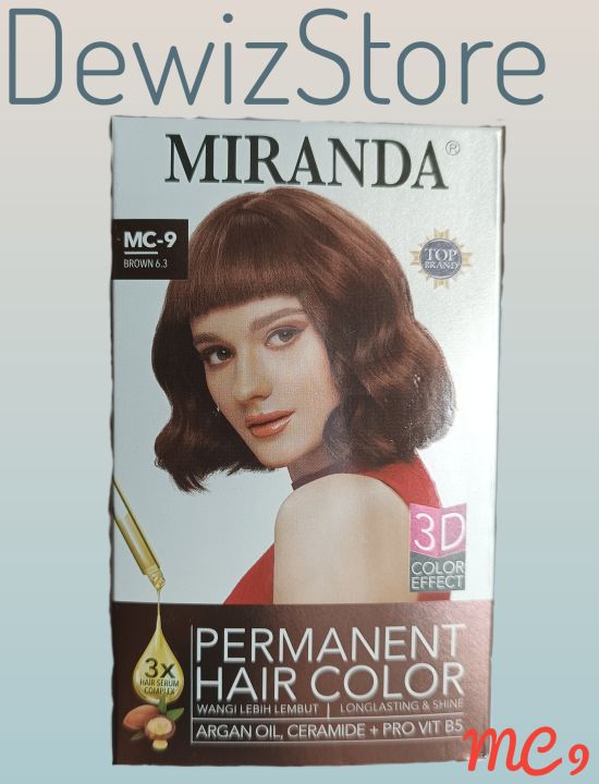 MIRANDA HAIR COLOR / PEWARNA RAMBUT MIRANDA (MC 9 - BROWN 6.3) | Lazada ...