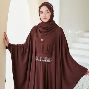 BISA COD - GAMIS MAXI BAHIYYA KAFTAN Gamis Terbaru 2024 Lebaran Dress 2IN1 Gamis Set Inner Dan Outer Menyatu Abaya Turki Long Dress Korean Style Busana Muslim Wanita Dewasa Gamis Lebaran Terbaru 2024 Gamis Crinkle Model Baru Kaftan Jumbo Ld 140 Mewah Busa