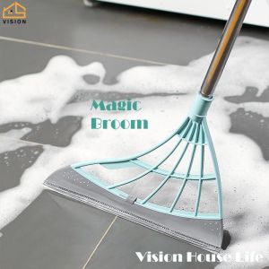 Vision Silicone Magic Broom Sweeping Floor Wiping Hair Sweeping Broom Wiper Bathroom Household Non-Stick Cleaning Tools Sweeper