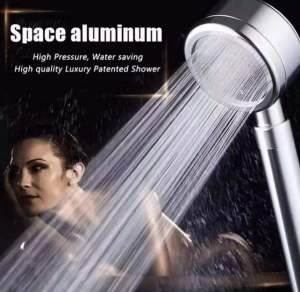 SUS304 Stainless Steel Space Aluminum Shower Head High Pressure Bathroom Shower Sprayer Handheld Rain Shower Water Saving