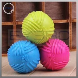 Pet Rubber Chewing Toy Tennis Ball - Durable Bite Resistant Teething Toy for Dogs