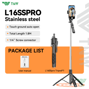 TNW L16SS/ L18SS Tripod Bluetooth Selfie Stick1800mm 4 in 1 Foldable Monopod Gimbal Stabilizer With Remote Control for live broadcast Smartphones Gopro Action Cameras
