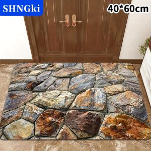 SHNGki 3D trực quan Polyester Vải sàn Mat cho hộ gia đình cửa phòng tắm thấm và không trượt chân mat dễ dàng để duy trì