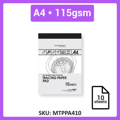 [Weststar TAS] A4 A3 A2 Masterprint Tracing Paper Pad (Suitable for Pen Pencil Ink Marker)