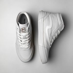 SEPATU PATROBAS NEW IVAN HIGH TRIPLE WHITE ( SIZE 35 - 45 ) - Sneakers Canvas  Made in Indonesia