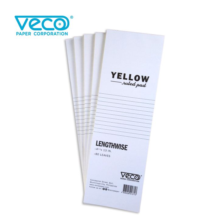 Veco Yellow Pad Paper Available Sizeone Whole Crosswise Lengthwise 9943