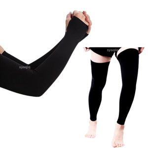 Paket Hemat 2 in 1 Perlengkapan Olahraga Manset Tangan Arm Sleeve Manset Kaki Leg Warmer Leg Sleeve