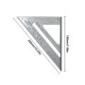 Voktta Thước tam giác Đế Quốc 7 inch thước vuông đo làm mộc bằng hợp kim nhôm thước đo góc dày 90 độ Thước đo độ góc vuông bằng hợp kim nhôm dày cho thợ mộc. 