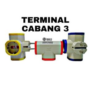SAKLAR TERMINAL T ARDE CABANG 3 STEKER TEE 3 LUBANG