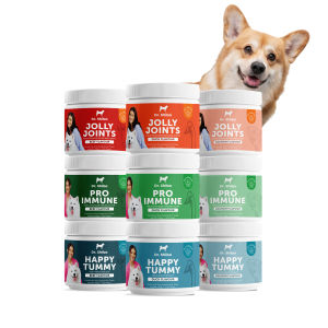 Dr. Shiba ULTRA 9 FLAVOR BUNDLE Happy Tummy Jolly Joints Pro Immune Healthy Dog Treats | Dog Essentials | Dog probiotics Dog Multivitamins | Appetite Booster for Dogs | Vet Recommended |Your Pets Nutritional Support