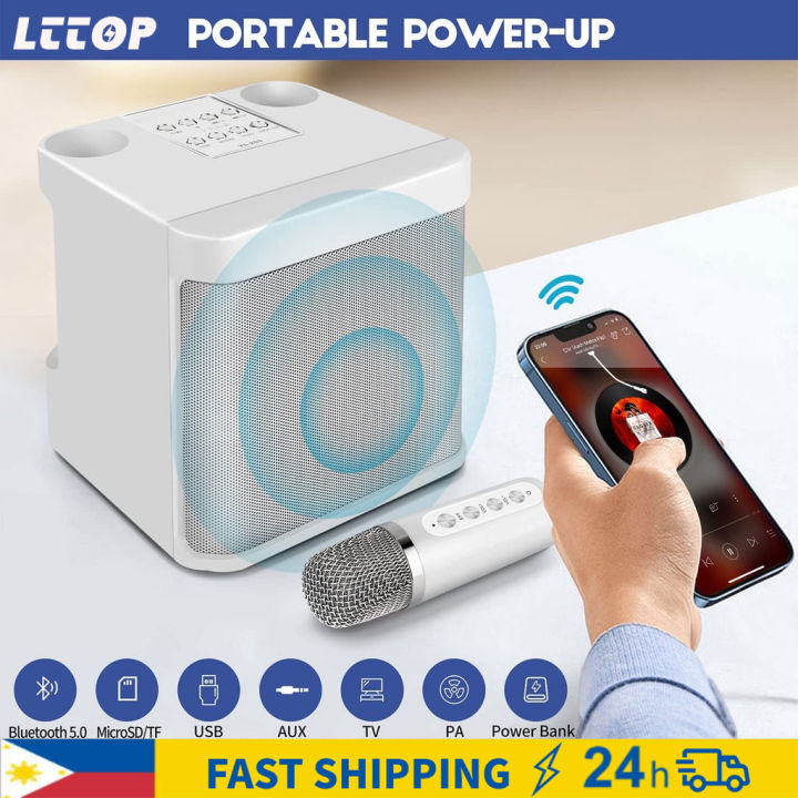 Wireless Karaoke Bluetooth Speaker With Dual Microphone Bluetooth ...
