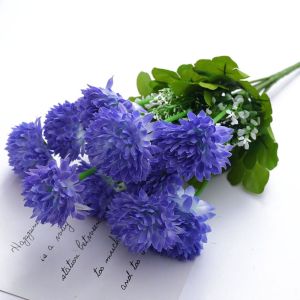 MAOMEI HOUSE 10 đầu Hoa cúc giả Cảm ứng thật Giống như thật Hoa giả Bó hoa cưới Bó hoa cô dâu Bó hoa nhân tạo Trang trí nhà cửa