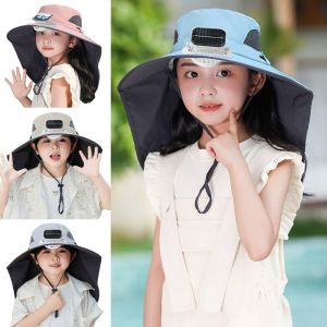 THANKSKY Có thể điều chỉnh Mũ quạt năng lượng  trời cho trẻ em Sạc USB Không thấm nước Mũ quạt che nắng Cá nhân Yên tĩnh Mũ làm mát mùa hè Bé trai