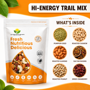 Hi-Energy Trail Mix Snack - Mixture of Dried Fruits and Nuts 500g
