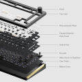 AKKO & MONSGEEK M1 CNC Aluminum Case Hot Swap RGB Gasket Mechanical Keyboard Kit Gasket Customized. 