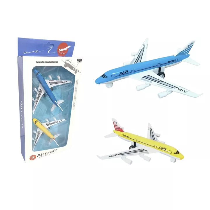 Pull Back Metal Aircraft Set Model Diecast Airplane Pilot Toy for