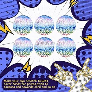 [COD] yixiayun 300Pcs 2.5CM Round Laser Scratch Off Stickers Labels Secret Code Cover Sticker Activity Card Self-Adhesive Sticker
