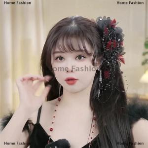 [COD] Home Fashion Fashion Elegant Feather Flower Tassel Shark Clip Women Headwear Hair Accessories Decoration