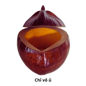 Bình ủ trà trái dừa sơn bóng / Bình trà 08 - 09 lít / Bộ 6 tách uống trà / Chuyên pha trà xanh / Mỹ nghệ / Hàng sản xuất bán trực tiếp / Xưởng sản xuất tại Bến Tre