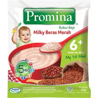 PROMINA MPASI BUBUR BAYI SEREAL SACHET EKONOMIS 6 BULAN INSTAN TIM BERAS MERAH DAGING BROKOLI PISANG SUSU KACANG HIJAU AYAM KAMPUNG BAYAM UBI UNGU CEMILAN ANAK BAYI MAKANAN SUSU FORMULA IBU DAN BAYI GROSIR MURAH RENCENG ECERAN 6+ 8+ INDOFOOD