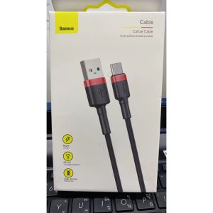 Baseus สายชาร์จ แบบถัก ยาว 1 เมตร iPhone / Micro / Type-C ชาร์จเร็ว 2.4A - 3.0A TYPE-C รองรับ Fast Charge QC3.0