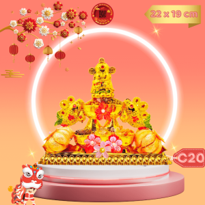 Đĩa Tỏi Thần Tài Vỉ Đậu Ngũ Sắc - TỎI CÁT TƯỜNG