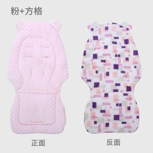LZD  Baby Stroller Cotton Cushion Beanie Velvet Baby Double-Sided Cushion Autumn and Winter Thick Warm Walk the Children Fantstic Product Dining Chair Cushion