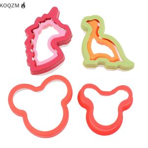 🔥🔥🔥 ชุดเครื่องตัดแซนวิชสำหรับเด็กแม่พิมพ์ขนมปังสแตนเลสรูปสัตว์อีสเตอร์ไดโนเสาร์แม่พิมพ์ทำขนมบิสกิตพลาสติกรูปดาวไดโนเสาร์แบบทำมือ