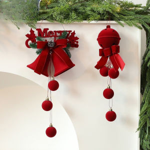 Max-feel กระดิ่งกระดิ่งลมคริสต์มาสแขวนสีแดง แขวนตกแต่งต้นคริสต์มาส ต้นคริสต์มาส 3D Felt Christmas Tree ตกแต่งคริสต์มาส