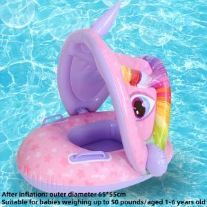 Baby Swimming Seat Boat Detachabl Kids Floater Inflatable Swimming Ring