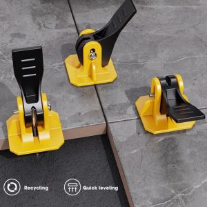 คลิปหนีบเครื่องมือปูกระเบื้อง ปรับระดับกระเบื้องพลาสติก 50/100/200pcs (เข็มถอดได้)ใช้ได้หลายครั้ง