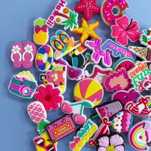 Summer beach style clogs with floral embellishments | Pass PVC Shoe buckle accessories Bulk orders of mixed items get preferential pricing