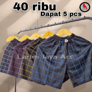 [40 Ribu dapat 5] Celana Pendek Pria Dewasa isi 5 pcs Remaja Bahan Tebal Kolor Laki laki Cowok Kece Murah Santai Terbaru Adem Selutut