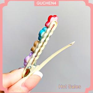 GUCHEN4🎀 Dễ thương đầy màu sắc hoa Clip tóc cho phụ nữ cô gái ngọt ngào barrettes Kẹp tóc Thời trang Phụ kiện tóc