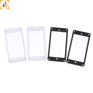 EOY 2Pcs Aluminum Alloy Neck Bridge Humbucker Pickup Mounting Ring Neck Bridge Pickup Curved Frames Set For Guitar