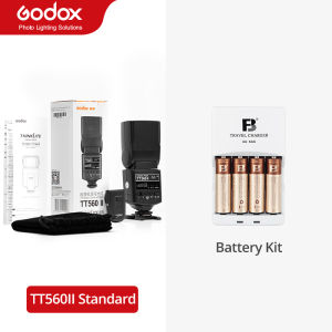Godox Flash TT560II GN38 Build-in 433MHz Wireless Transmission+ Channels Transmitter + black flash bag For All DSLR Cameras