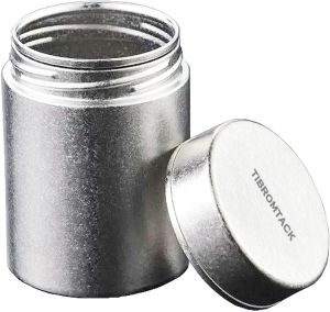 Titanium Canister for Tea with Lid Airtight Waterproof Small Tin Can Multi-Purpose Container for Tea Coffee Spices and More