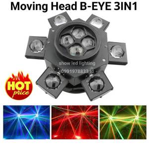 MOVING B-EYE 6LED (3IN1) ไฟมูฟวิ่งเฮด มูฟวิ่ง สไปเดอร์ ไฟเธค ไฟผับ ไฟเลเซอร์ ไฟดิสโก้เธค