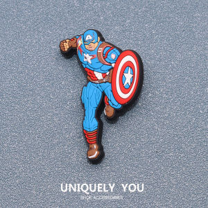 Jibbitz cross charms หัวเข็มขัดรองเท้า อุปกรณ์เสริม สไตล์การ์ตูน กัปตันอเมริกา ซีรีส์ รองเท้าแฟชั่น อุปกรณ์เสริม