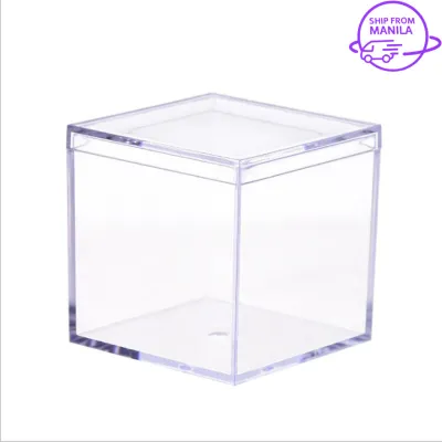 10/20Pcs Clear Acrylic Plastic Box Small Acrylic Box with Lid Party Christmas Candy Box Jewelry Display Holder Pills Container Jewelry Storage Box