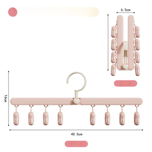 Folding Clothes Hanger Multifunction Travel Hanging Drying Rack Portable Rotary Hook