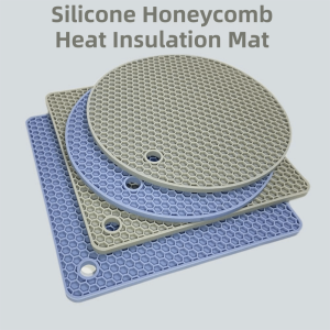 TIEZI MALL 4Pcs/Set Chống trượt Thảm chống bỏng Silicon Chịu nhiệt Dụng cụ trải bàn Hộ gia đình Cách nhiệt Giá đỡ nồi Nhà bếp gia đình
