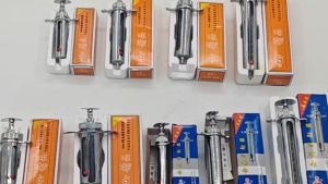 10/20/50ml Automatic Veterinary Syringe Pig Cattle Baboy Chicken Adjustable Dose Vaccine Injection