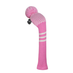 Scott Edward Knitted Golf Cover for Driver WoodFairway WoodHybrid(UT) WoodDouble Layers Elastic Acrylic YarnBig Fluffy Pom Decorate Golf BagsMulti-Patterns to Choose