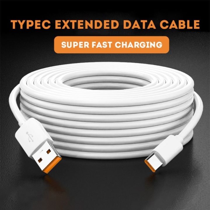 5m USB Type C Ultra-long Data Wire Fast Charging USB C Cable Extra Long ...