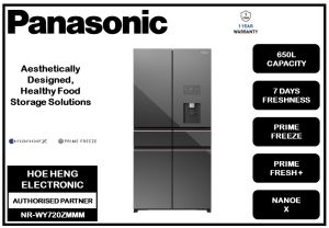 PANASONIC 650L Multi-Door Inverter Refrigerator with Prime Freeze & Nanoe X Technology NR-WY720ZMMM